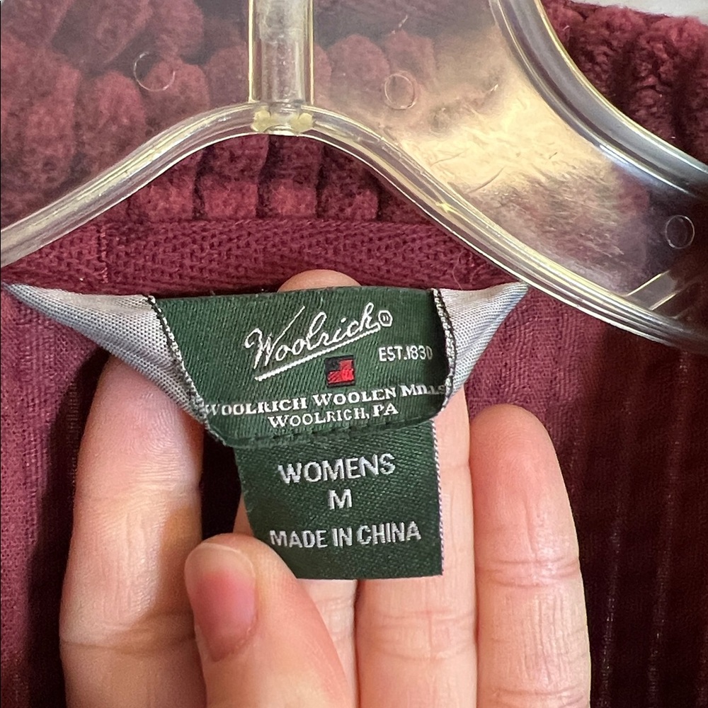 Woolrich Women's Dark Ruby Corduroy Jacket - M - Picture 4 of 7